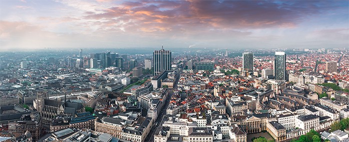 an image with Brussels city aerial view 