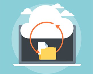 an image with cloud storage vector illustration 