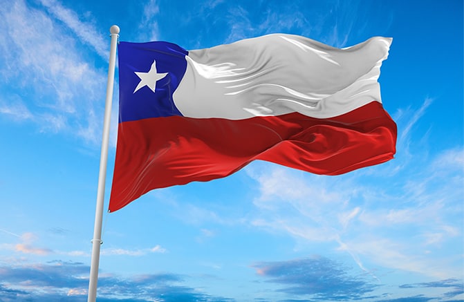 an image with Chile national flag 