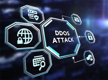 an image with 3D illustration of DDOS attack 