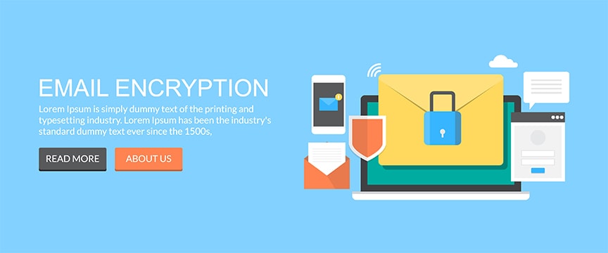 an image with email encryption concept 