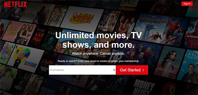 an image with netflix homepage 