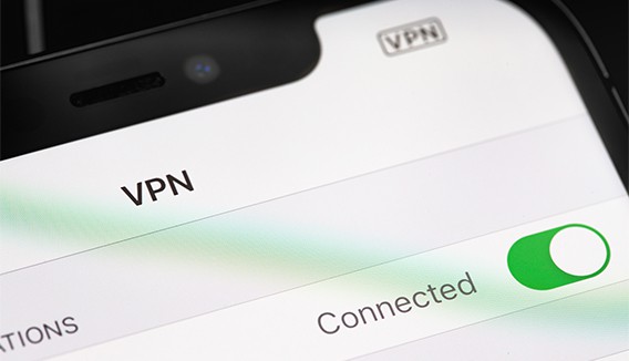 an image with VPN activated on smartphone 