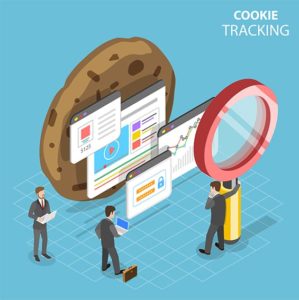 an image with cookies web tracking on vector illustration 