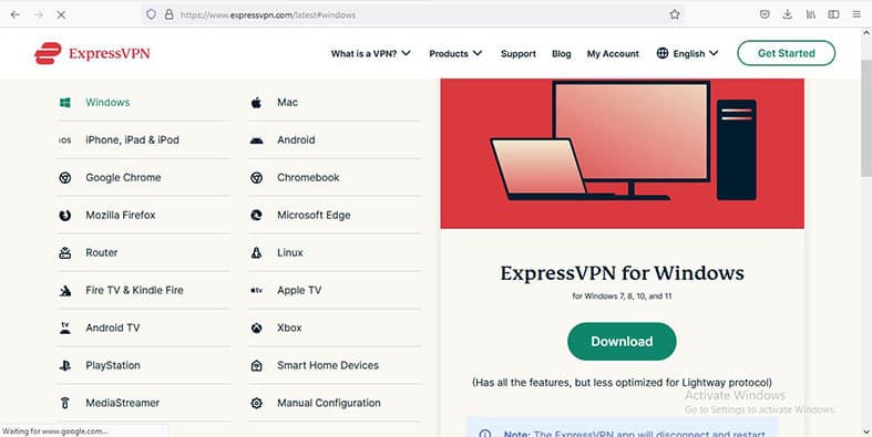 An image featuring how to unblock Sling TV using ExpressVPN step4
