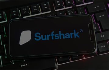 an image with Surfshark opened on smartphone