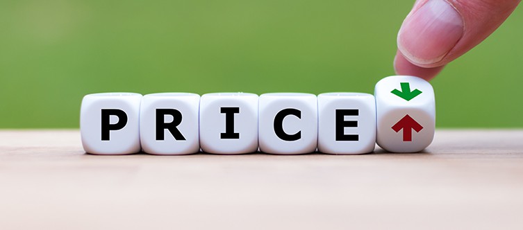 an image with price written by dices 