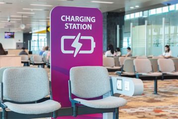 an image with public charging station 