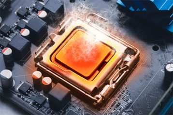 an image with heated CPU 