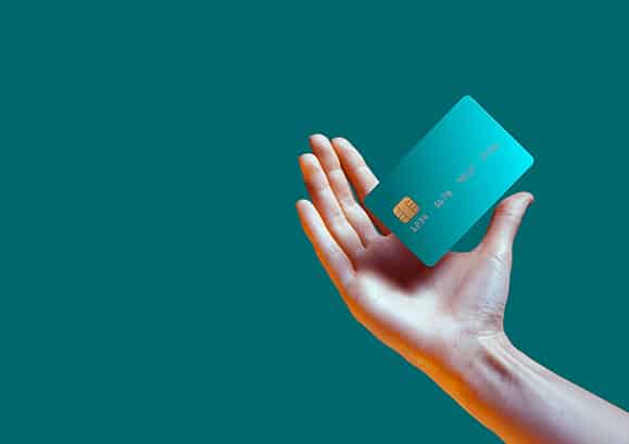 an image with credit card in hand