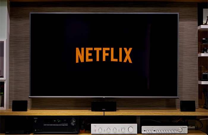 an image with Netflix on TV