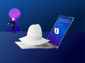 an image with White Hat Hacker vector illustration 
