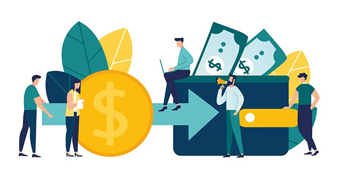 an image with concept of money back vector illustration 