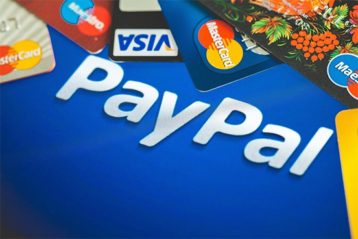 an image with credit cards and PayPal logo 