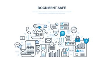 an image with secured document concept 