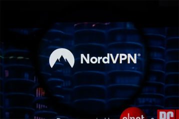 an image with Nord VPN on desktop screen   