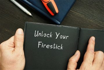 an image with unlock your firestick written on notes 