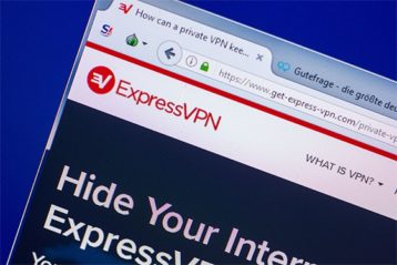an image with ExpressVPN homepage 