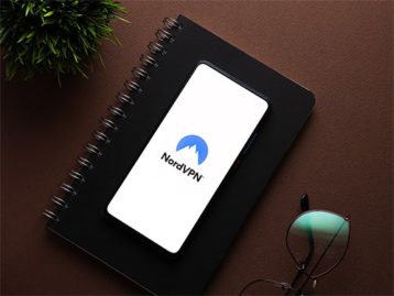 an image with NordVPN opened on smartphone 
