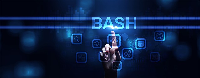 an image with Bash programming language concept