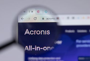an image with Acronis logo on website 