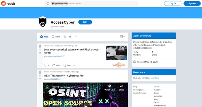 an image with AccessCyber screenshot from Reddit