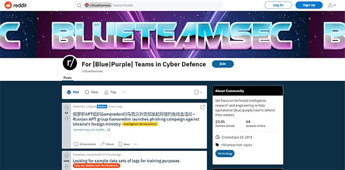 an image with blueteamsec screenshot from Reddit