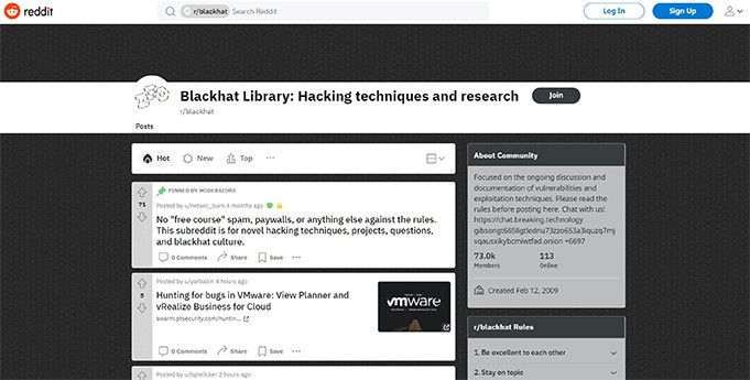 an image with Blackhat screenshot from Reddit