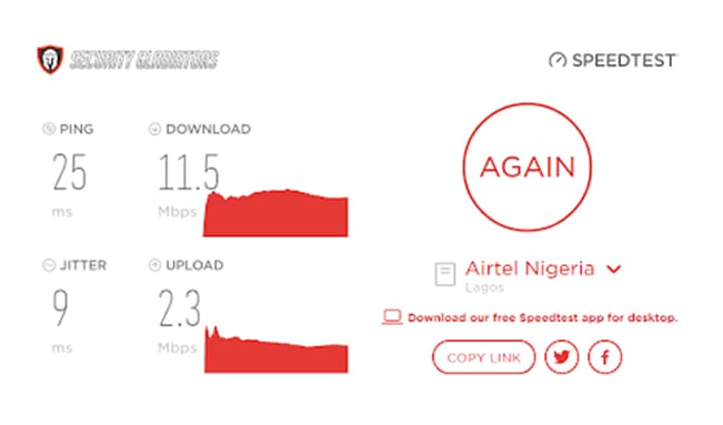 An image featuring Security Gladiators internet speed test tool