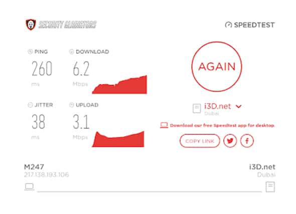 An image featuring Security Gladiators internet speed test tool