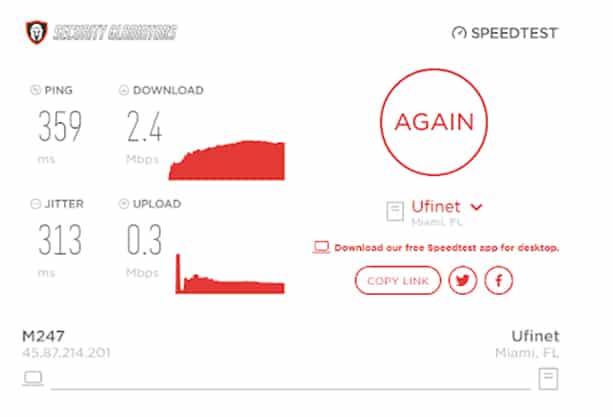 An image featuring Security Gladiators internet speed test tool