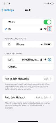 An image featuring How To Set Up a Private DNS on an iPhone step3