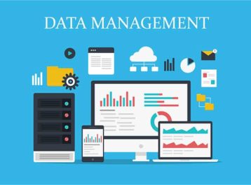 an image with Data Management vector illustration 