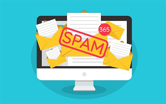 an image with full mailbox of spam messages 