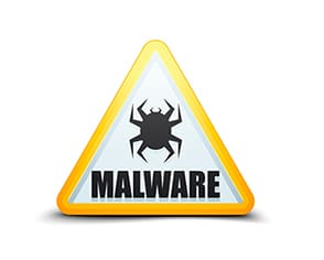an image with malware sign 