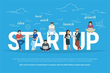 an image with startup concept of business people working vector illustration