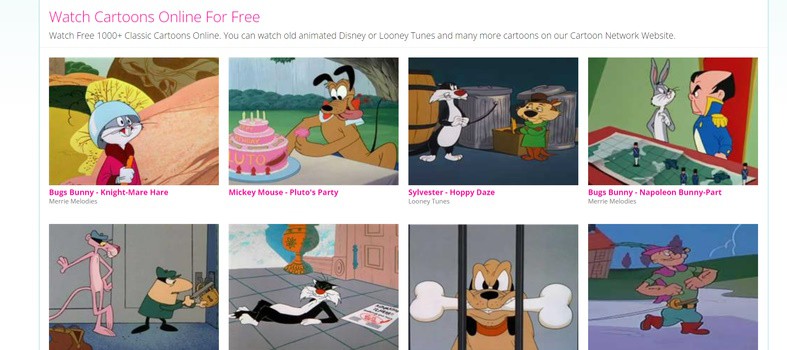 An image featuring the Super Cartoons website homepage screenshot
