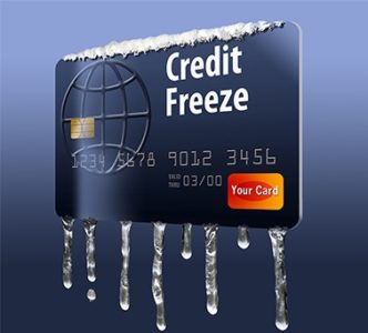 an image with credit card freeze 