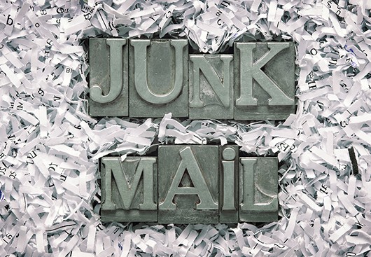an image with Junk shreded mail 