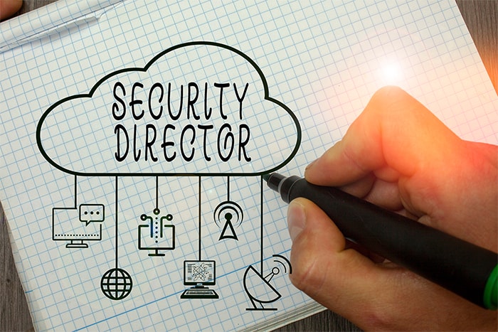 an image with security director written by marker on paper