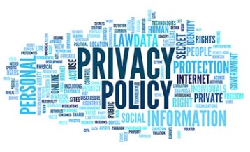 an image with privacy policy tag cloud