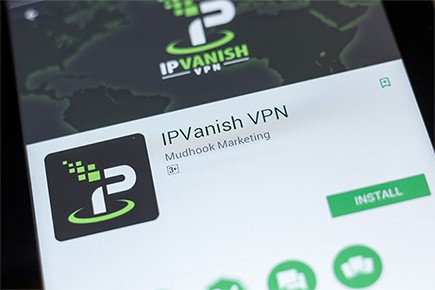an image with IPVanish opened on smartphone