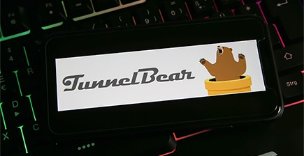 an image with TunnerBear opened on smartphone
