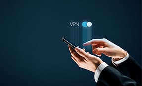 an image with VPN activated on smartphone