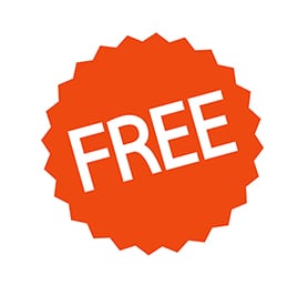 an image with orange free sign