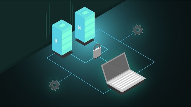 The backend database server stores and manages data used by a website or application