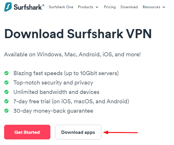 Download the Surfshark VPN
