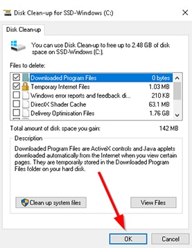 An image featuring how to use disc cleanup step2