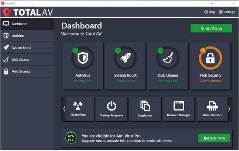 TotalAV Antivirus Offers a User Friendly Interface for Easy Navigation
